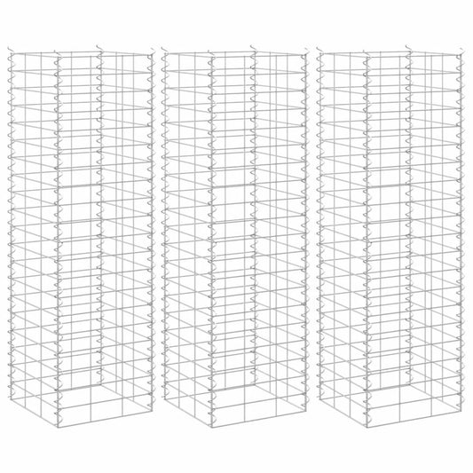 JUNG Vida Gabionen-Hochbeete 3 Stk. 30x30x100 cm Eisen