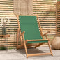JUNG Vida Strandstuhl Klappbar Massivholz Teak Grün