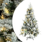 JUNG Vida Weihnachtsbaum mit Beleuchtung Schnee und Zapfen 195 cm PVC&PE