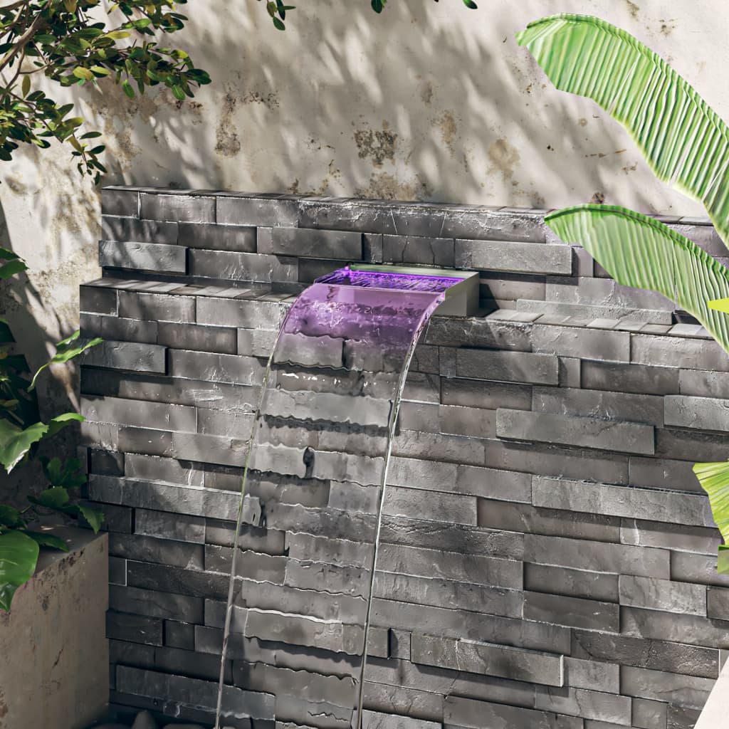 JUNG Vida Wasserfall-Element mit RGB LEDs Edelstahl 30 cm