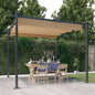 JUNG Vida Pavillon mit Ausziehbarem Dach 3x3 m Taupe