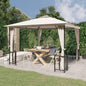 JUNG Vida Pavillon mit Seitenwänden & Doppeldach 3x3 m Creme