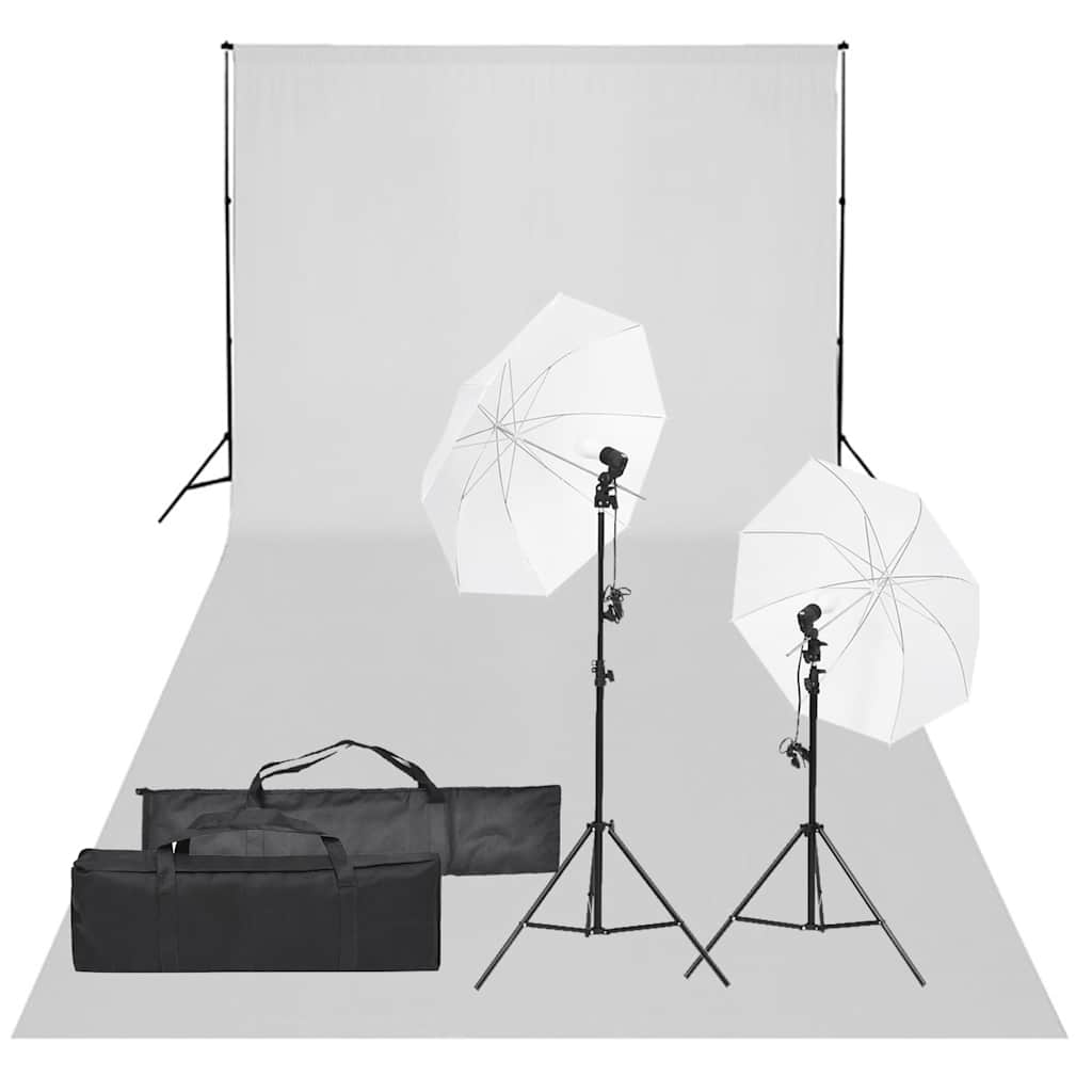 JUNG Vida Fotostudio-Set mit Beleuchtung und Hintergrund