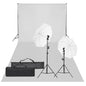 JUNG Vida Fotostudio-Set mit Beleuchtung und Hintergrund