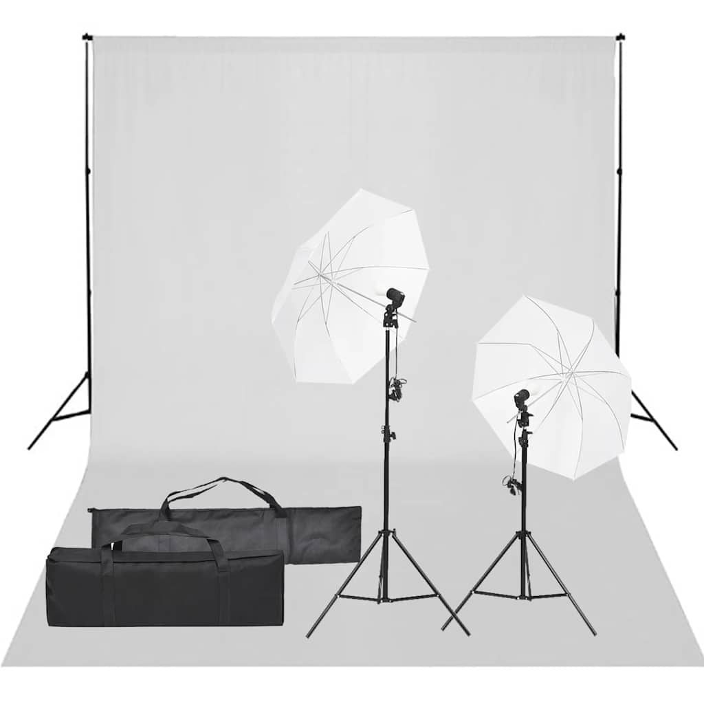 JUNG Vida Fotostudio-Set mit Beleuchtung und Hintergrund