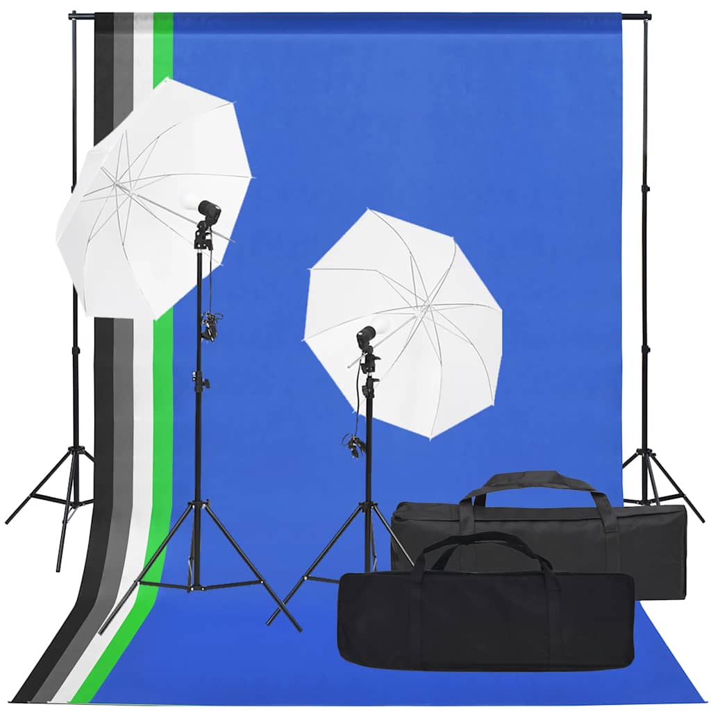 JUNG Vida Fotostudio-Set mit Beleuchtung und Hintergrund