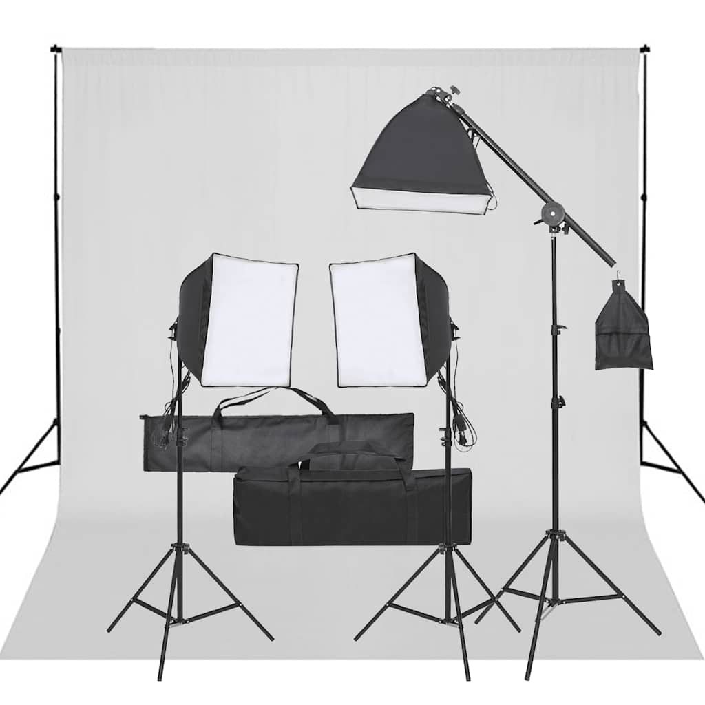 JUNG Vida Fotostudio-Set mit Beleuchtung und Hintergrund