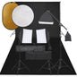 JUNG Vida Fotostudio-Set mit Beleuchtung, Hintergrund und Reflektor