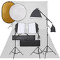 JUNG Vida Fotostudio-Set mit Beleuchtung, Hintergrund und Reflektor
