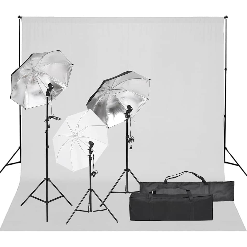 JUNG Vida Fotostudio-Set mit Beleuchtung und Hintergrund
