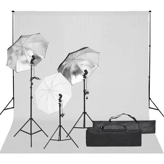 JUNG Vida Fotostudio-Set mit Beleuchtung und Hintergrund