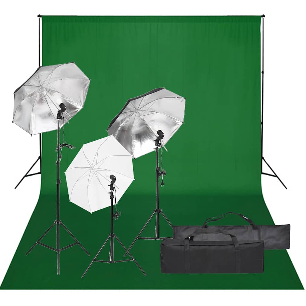 JUNG Vida Fotostudio-Set mit Beleuchtung und Hintergrund