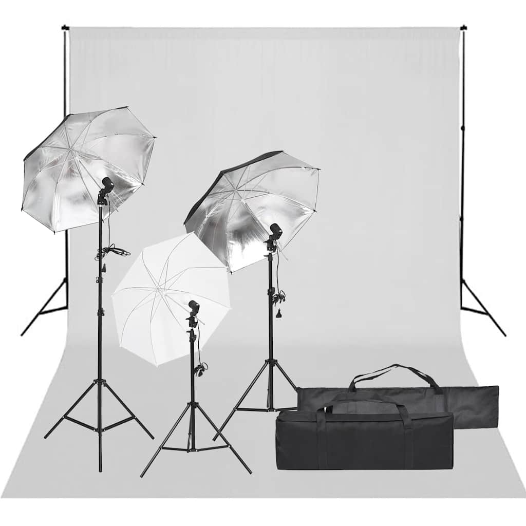 JUNG Vida Fotostudio-Set mit Beleuchtung und Hintergrund