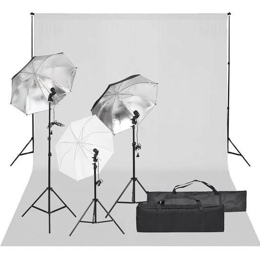 JUNG Vida Fotostudio-Set mit Beleuchtung und Hintergrund