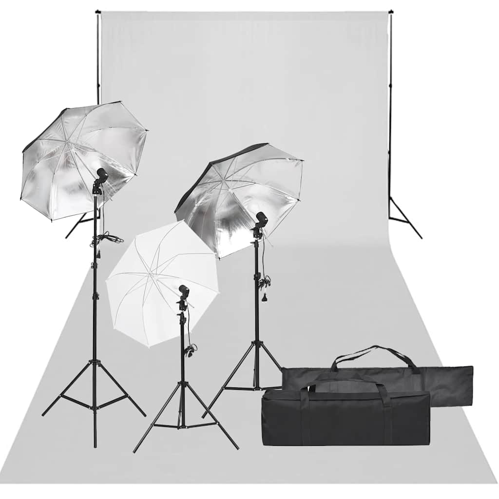 JUNG Vida Fotostudio-Set mit Beleuchtung und Hintergrund