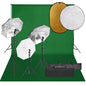 JUNG Vida Fotostudio-Set mit Beleuchtung, Hintergrund und Reflektor
