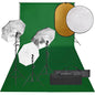 JUNG Vida Fotostudio-Set mit Beleuchtung, Hintergrund und Reflektor