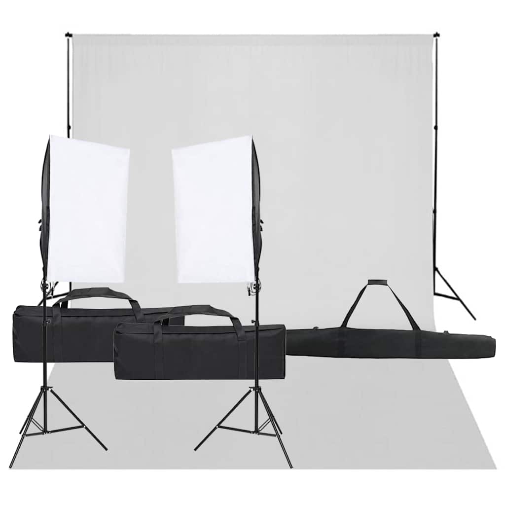 JUNG Vida Fotostudio-Set mit Beleuchtung und Hintergrund