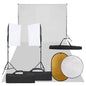 JUNG Vida Fotostudio-Set mit Beleuchtung, Hintergrund und Reflektor