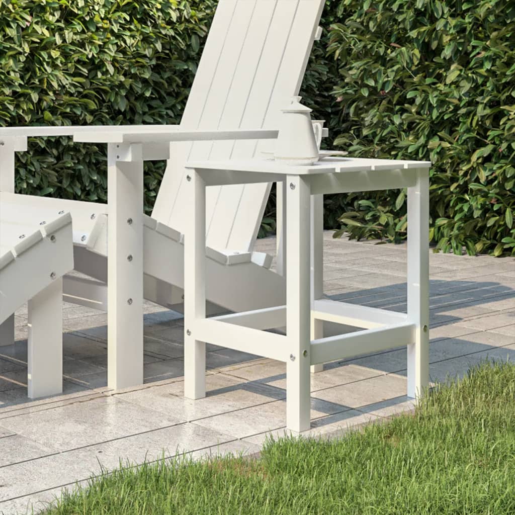 JUNG Vida Adirondack-Gartentisch Weiß 38x38x46 cm HDPE