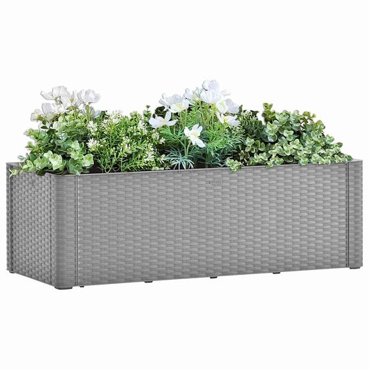 JUNG Vida Garten-Hochbeet mit Selbstbewässerungssystem Grau 100x43x33 cm