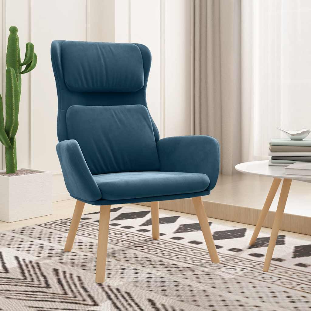 JUNG Vida Relaxsessel Blau Samt