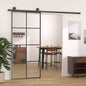 JUNG Vida Schiebetür Schwarz 90x205 cm ESG-Glas und Aluminium