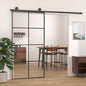 JUNG Vida Schiebetür Schwarz 102,5x205 cm ESG-Glas und Aluminium
