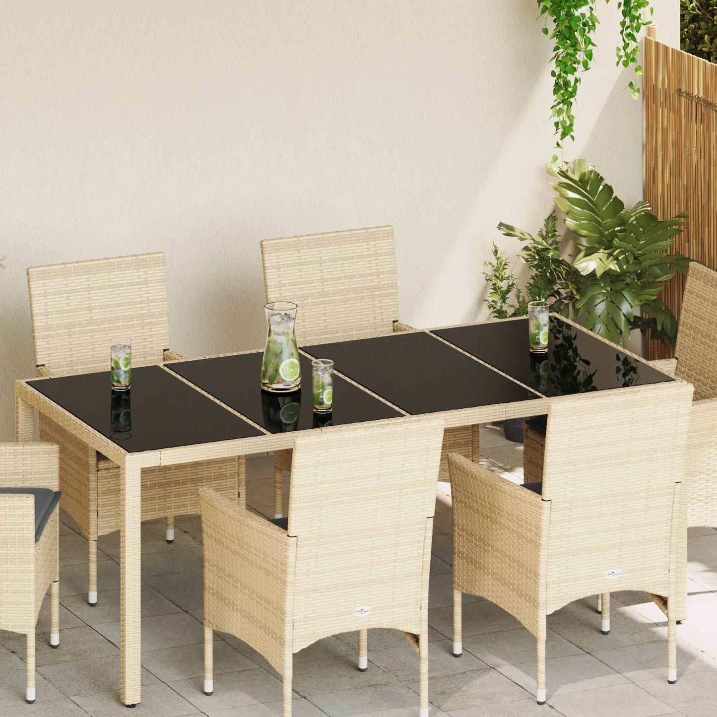 JUNG Vida Tischplatte 4 pcs Schwarz Gehärtetes Glas