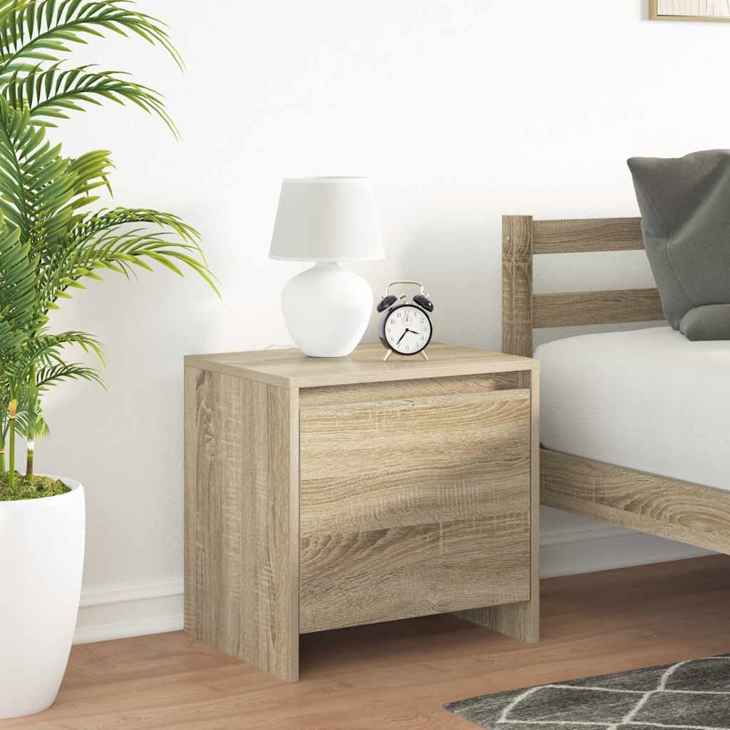 JUNG Vida Nachttische 2 Stk. Sonoma-Eiche 45x34x44,5 cm Holzwerkstoff