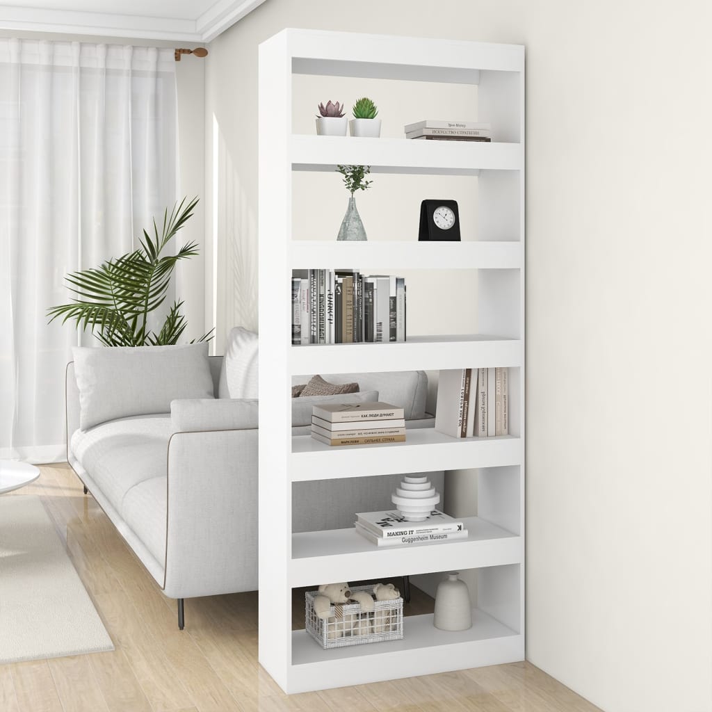 JUNG Vida Bücherregal/Raumteiler Weiß 80x30x198 cm Holzwerkstoff