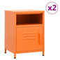 JUNG Vida Nachttische 2 Stk. Orange 35x35x51 cm Stahl
