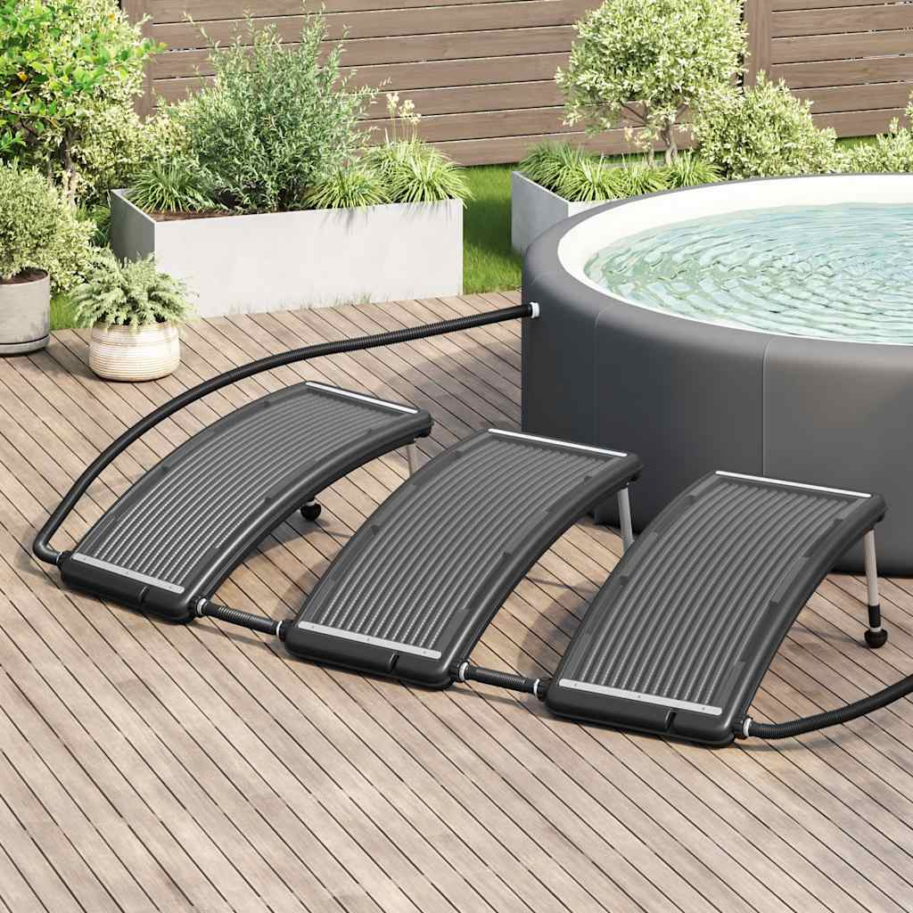 JUNG Vida Gebogene Solar-Heizpaneele für Pool 3 Stk. 110x65 cm