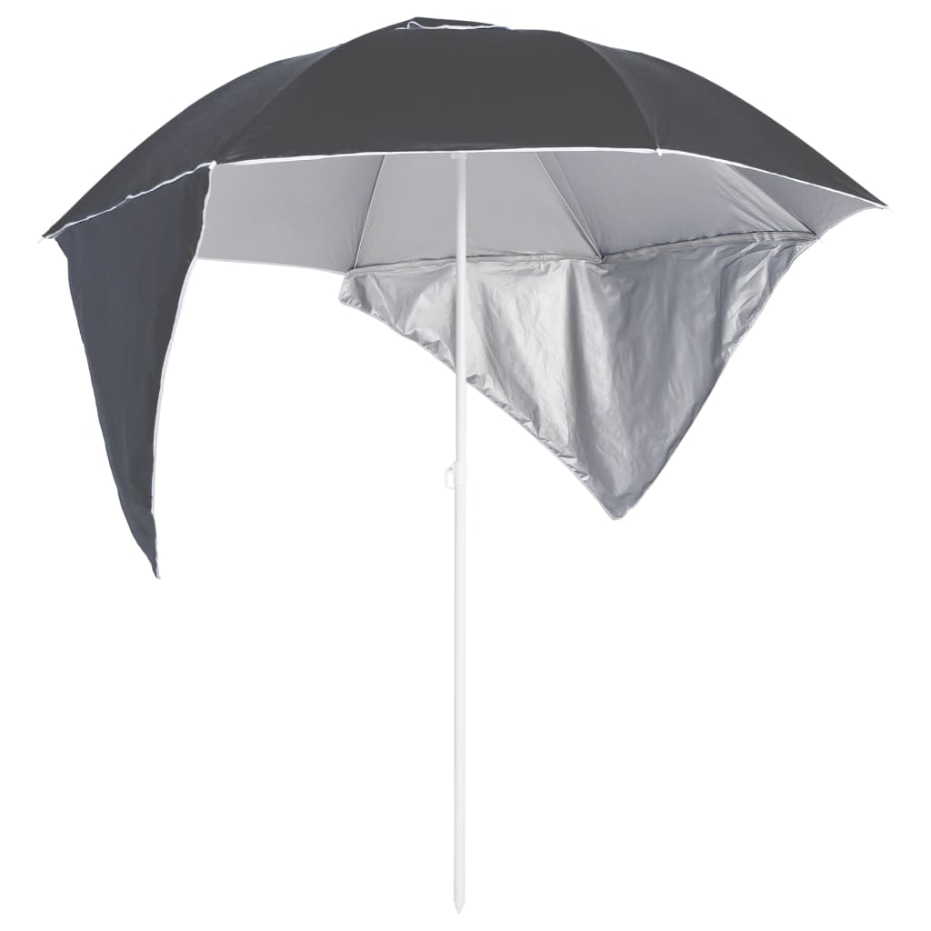 JUNG Vida Strandschirm mit Seitenteilen Anthrazit 215 cm