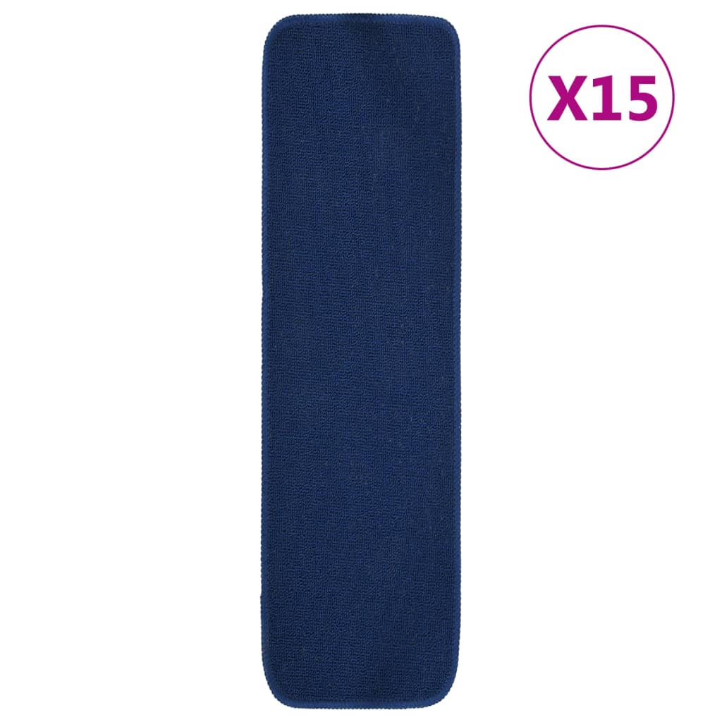 JUNG Vida Antirutsch Stufenmatten 15 Stk. 75x20 cm Marineblau Rechteckig