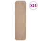 JUNG Vida Antirutsch Stufenmatten 15 Stk. 75x20 cm Beige Rechteckig