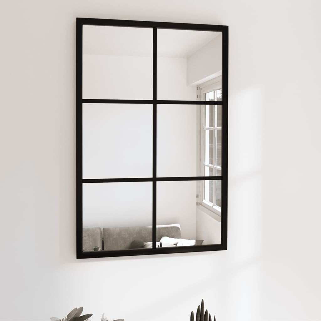 JUNG Vida Wandspiegel Schwarz 60x40 cm Metall