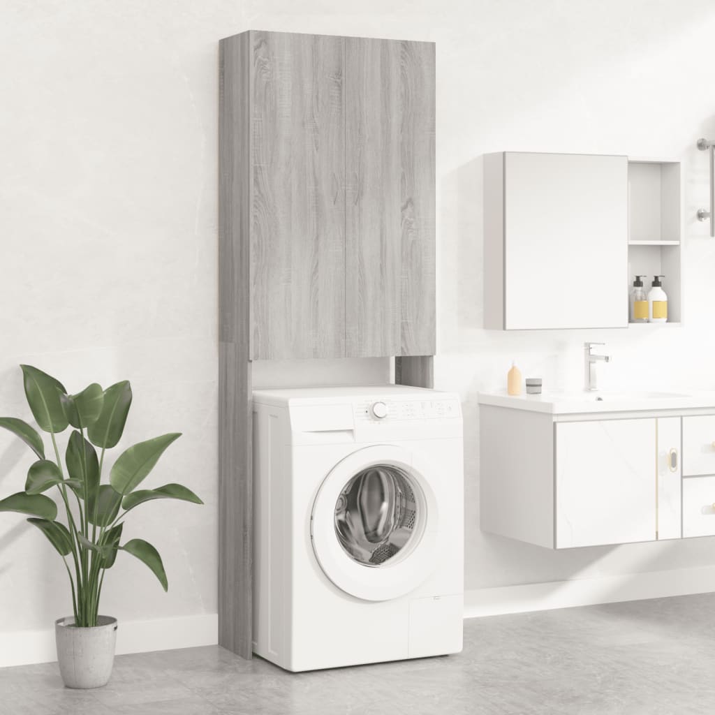 JUNG Vida Waschmaschinenschrank Grau Sonoma 64x25,5x190 cm