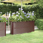 JUNG Vida Hochbeet Verzinkter Stahl 152x40x68 cm Braun