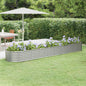 JUNG Vida Hochbeet Verzinkter Stahl 368x80x36 cm Silbern
