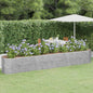 JUNG Vida Hochbeet Verzinkter Stahl 440x80x68 cm Silbern