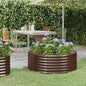 JUNG Vida Hochbeet Verzinkter Stahl 100x100x36 cm Braun