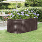 JUNG Vida Hochbeet Pulverbeschichteter Stahl 175x100x68 cm Braun