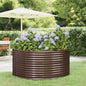 JUNG Vida Garten-Hochbeet Braun 140 x 140 x 68 cm Verzinkter Stahl