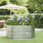 JUNG Vida Hochbeet Silbern 140x140x68 cm Verzinkter Stahl