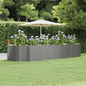 JUNG Vida Hochbeet Grau 367x140x68 cm Verzinkter Stahl