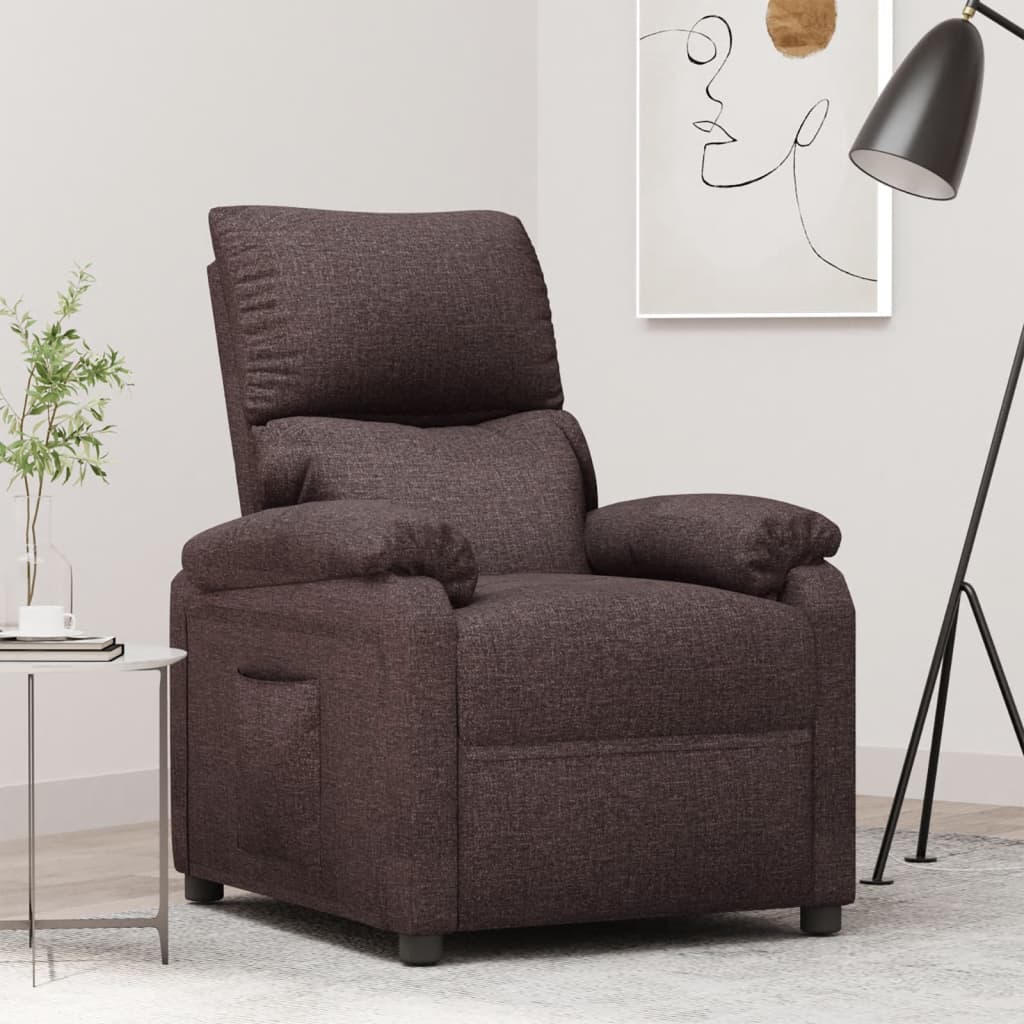 JUNG Vida Relaxsessel Dunkelbraun Stoff