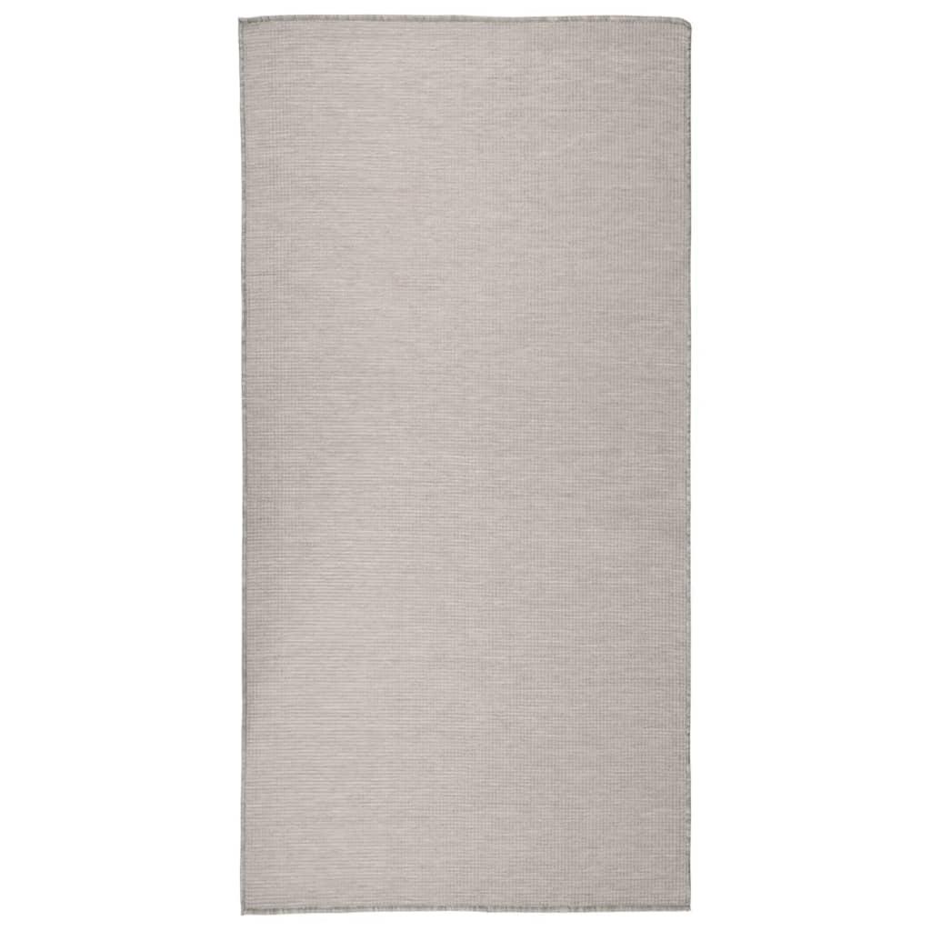 JUNG Vida Outdoor-Teppich Flachgewebe 100x200 cm Hellgrau