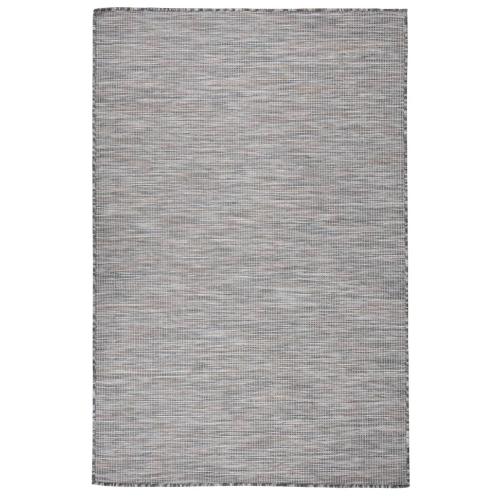 JUNG Vida Outdoor-Teppich Flachgewebe 120x170 cm Braun und Blau