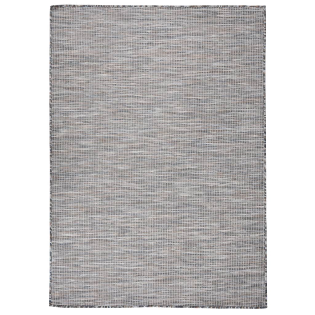 JUNG Vida Outdoor-Teppich Flachgewebe 200x280 cm Braun und Blau
